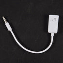 3.5mm Male to 2 Female Y Splitter Mic Speaker Cable White 18cm 2 Pcs Y9V2