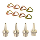4x Fountain Water Nozzle Spray Head DN15 Ratchet 8Pcs Double J Hook For Garden