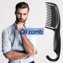 Pro Wide Tooth Hair Comb Antistatic Barber Styling Brush with Curved Hook