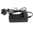 3.7V Lithium Battery Charger for 18650 16340 14500 AU Plug with Flashlight