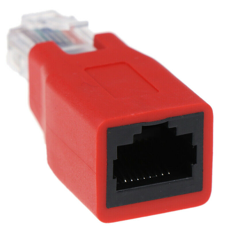 RJ45 Male to Female Connected Crossover Cable  Adapter Conver JR