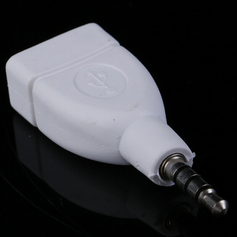 Converter Adapter USB 2.0 Female to 3.5mm Male AUX Audio Car Plug Jack wh dfTEUS