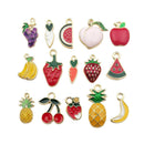 30x Enamel Pineapple Fruit Charms Pendant DIY Jewelry Making Necklace Bracel OZ