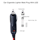 1Ft Car Male Cigarette Lighter Male Plug Adapter To Battery Ring Terminal H G6G4