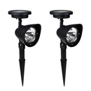 2pcs 4 LED Solar Ground Lawn Light Waterproof Pathway Garden Lighting Lamp