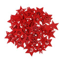 150Pcs Wood Star Shapes Snowflake Wooden Pieces Embellishment Christmas Decors