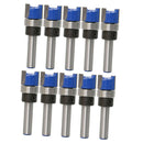10x 6mm Shank Top Bearing Straight Flute Bit Wood Milling Cutter Power