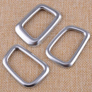 3pcs chrome ABS Seat Headrest Button Cover Trim fit for BMW 5 Series G30 2018
