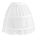 Girls 2 Hoop Tulle Wedding Flower Girl Short Chiffon Petticoat Underskirt