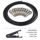 10Ft Guitar Solderless Pedalboard Cable Kit Angle Audio 6.35 Plugs for Guit