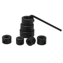 7x Woodworking Drill Bit Depth Stop Collars Ring Carbon Steel with Hex Wrench