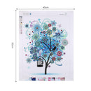 5D DIY Special Shaped Diamond Painting Blue Tree Cross Stitch Embroidery