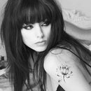 Black Waterproof Lotus Flower Tattoo Stickers Floral Temporary Body Art Tatto OH