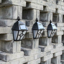 Retro Hex LED Solar Wall Lamp Dynamic Falme IP65 Outdoor Garden Decor Light