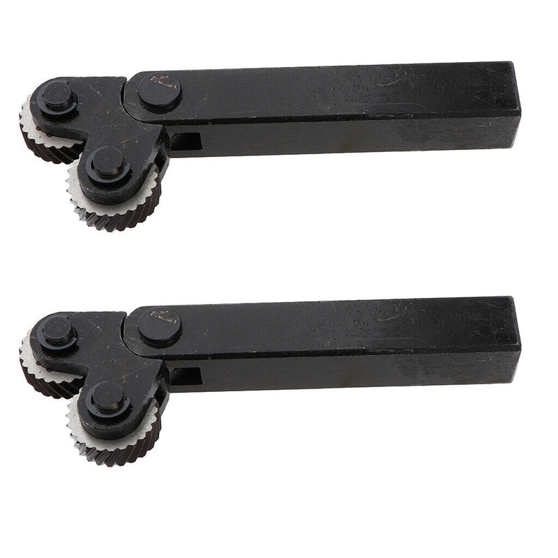 2 Pieces Knurling Knurler Tool Holder Linear Knurl Tool Kit - (Knurling pitch
