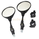 Motorcycle 22mm Handlebar Rear View Side Mirrors Round Shape