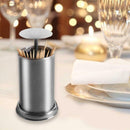 Automatic Stainless Steel Toothpick Holder Hotel Restaurant Cotton Swab Box