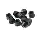10Pcs 17 x 10mm Round Cabinet Black Rubber Instrument Case Feet Foot Circular M&
