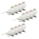 60Pcs Decorative Artificial Foam Birds, Bling Bird Ornaments Home DIY Craft for