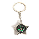 Star-shaped Ruder Compass Pendant Keychain Outdoor Camping Key Ring Gift  A