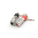 2pcs Speaker Audio AMP Terminal Binding Post Spring Loaded Type Nickel Plated lj