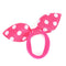 20X Girl Rabbit Bunny Ears Dotted Hair Ties Scrunchie Ponytail Holder HairBan Gw