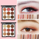 Novo 9 Color Smooth Eyeshadow Palette Matte Shimmer Eye Shadow Powder Natur