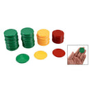 Red Yellow Green Round Shaped Mini Poker Chips Lucky Game Props 69 Pcs