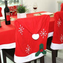 Christmas Holiday Santa Chair Hat Cover Tablecloth Christmas Party Table Di