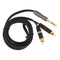 6.35mm 1/4 Inch TRS Male to Dual RCA male Splitter Cable 1.5m