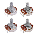 4 Pieces Audio Potentiometer Pots for Electric Guitars Bass A250K/B500K