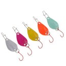 5pcs Spoon Fishing Lure Metal Hard Bait Bass Trout Pike Salmon Lure 1 inch