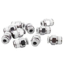 10 Pcs 1/4 inchNPT Male Thread 6mm Tube Push in to Connect Quick Fittings