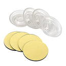 1 Pack Transparent Plastic Piano Caster Cups Sponge Mat Pad Floor Furniture
