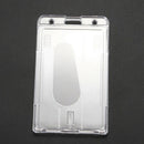 1x Vertical Hard Plastic Badge Holder Double Card ID Multi Transparent 10x6