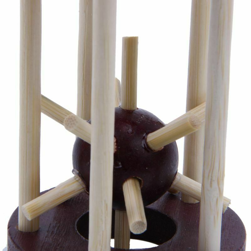 Wooden Tetrakaidecahedron Lock Logic Puzzle Burr Puzzles Brain Teaser Intel M9Z8