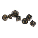 7 Pieces Metal Dice Set D6 D8 D10 D12 D20 For