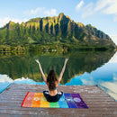 1 x Rainbow Beach Towel Gym Mat Microfiber Swimming Spa Sport Outdoor 150*75cm