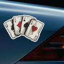Car Stickers, Funny Poker Pattern Truck Vehicle Body Window Reflective Stic