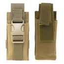 2pcs Nylon Molle Single Mag Pouch Magazine Pouch Molle Tourniquet Pouch Tan