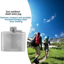 2oz Mini Flagon Outdoor Drinkware Portable Stainless Steel White Hip Flask