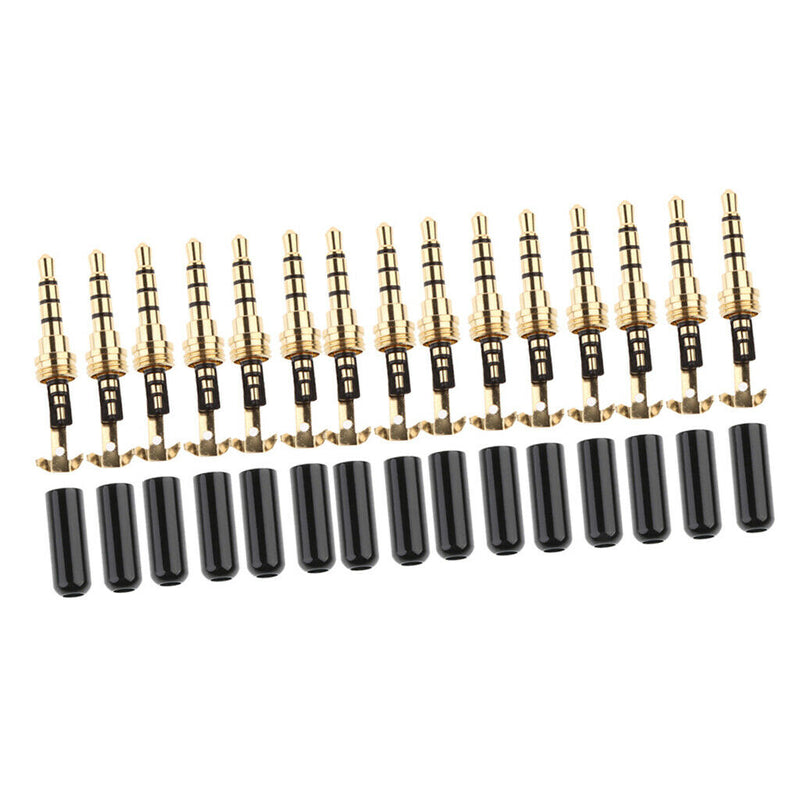 Replacement Pack Of 15 TRS Plugs 3.5mm Solder Type DIY Audio Cable Headphone