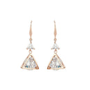 Graceful Triangle Zircon Crystal Dangle Drop Earring Women Girls Jewelry