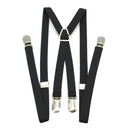 Men X Back Suspender Adjustable Strap Non-slip 4 Clips Trousers Pants Braces