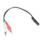 3.5mm 1/8'' Stereo Female To 2 Male RCA Jack Adapter Y Audio Cable Split TO