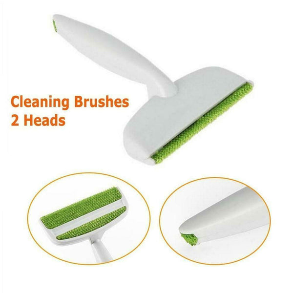 Pet Dog Fur Hair Lint Remover Clean Brush Wizard Double-Head Clothes Sofa Dust-