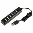 USB 2.0 Hub Charger Switch Splitter Powered AC Adapter 7 Port PC Laptop Desktop