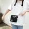 4pcs/Set Cute Cat Backpack Canvas Teenagers Mochila Shoulder Bag (Black)