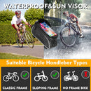 Bicycle Phone Bag Waterproof MTB Bike Front Tube Touch Screen Bag (Black)