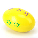 5Pcs Wooden Eggs Toys Music Shakers Instrument Rattles Gifts Maracas Yellow